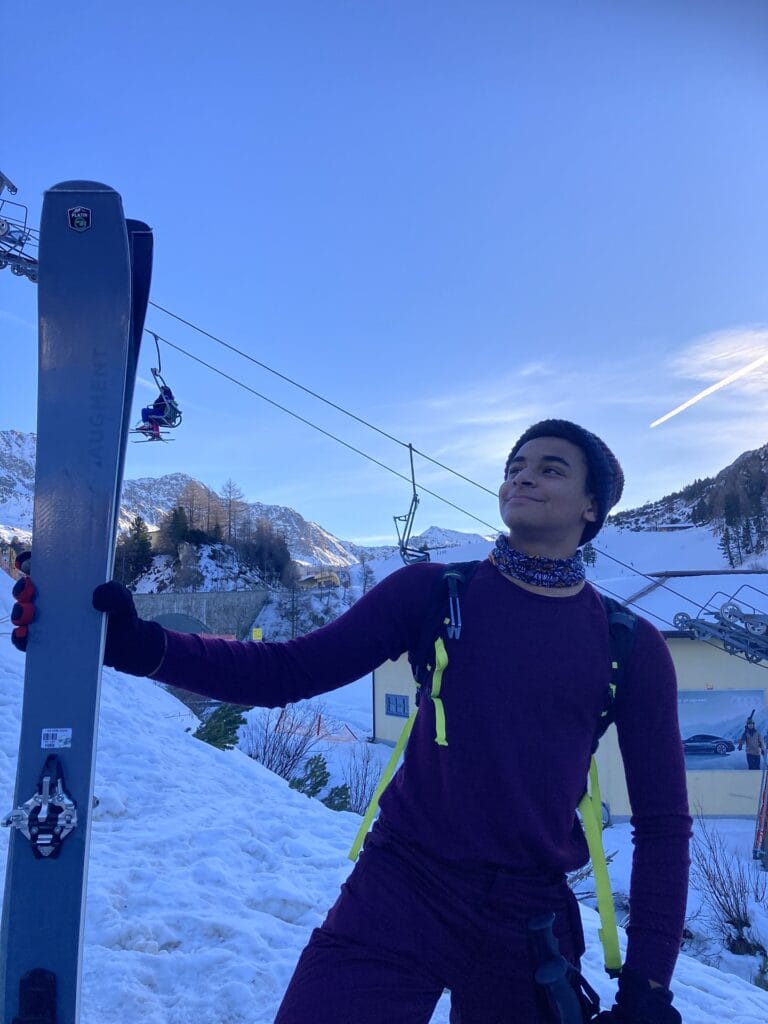 Auf dem Weg, die Piste unsicher zu machen